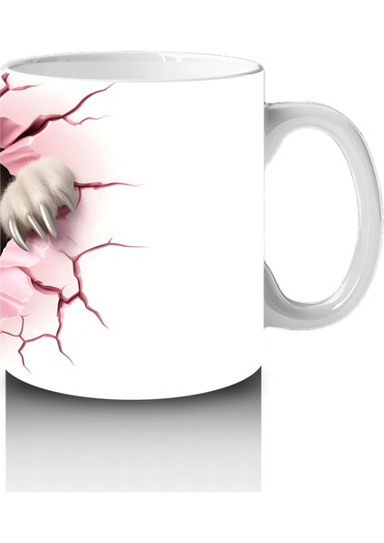 Çatlak Zeminden Bakan Sevimli Tembel Hayvan Figürü - Baskılı Kahve Kupası fırsatları