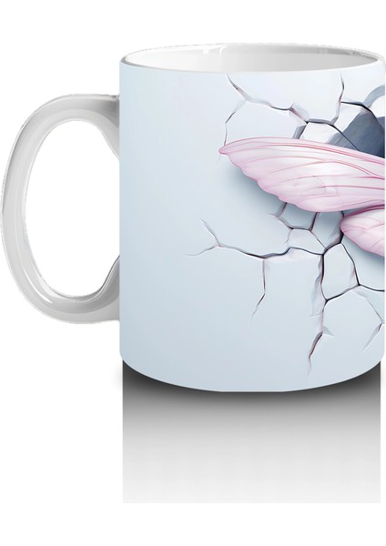 Kırık Zeminden Fırlayan Büyük Pembe Yusufçuk – Baskılı Kahve Kupası fiyatları