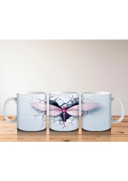 Kırık Zeminden Fırlayan Büyük Pembe Yusufçuk – Baskılı Kahve Kupası indirimleri