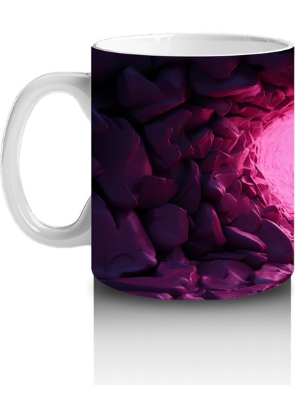 Taşlarla Çevrili Kalpli Kelebek – Baskılı Kahve Kupası fiyatları