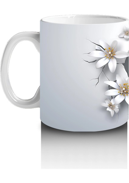 Çiçeklerle Süslenmiş Penguen Maskotu – Baskılı Kahve Kupası fiyatları