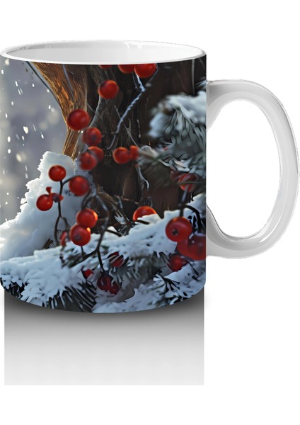 Buzlu Dallarda Kardinal Kuşu – Baskılı Kahve Kupası fırsatları