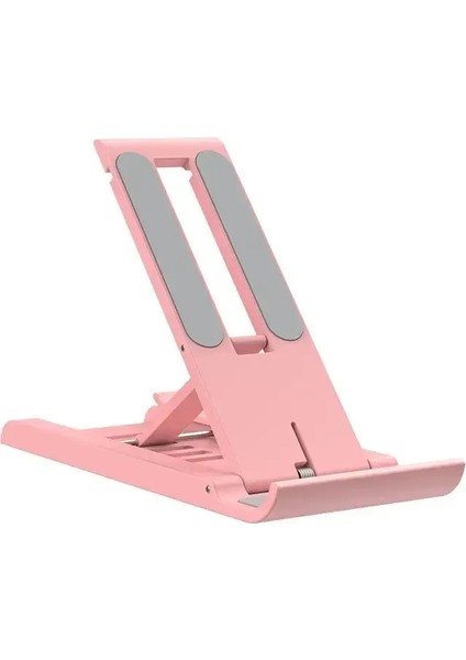 Masaüstü Katlanabilir Telefon Tutucu Stand Taşınabilir Tablet Stand Masası Iphone 13 Pro iPad Mobil Telefon Tableti 12 Renk: Pembe (Yurt Dışından)