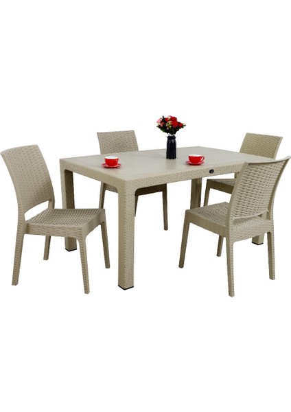 Elit 90 x 150 cm 4 Kişilik Elit Sandalye Masa Takımı