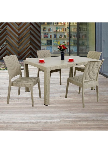 Elit 90 x 150 cm 4 Kişilik Elit Sandalye Masa Takımı fiyatları