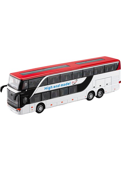Iş Uzun Mesafe Çift Katlı Otobüs 1/30 Alaşım Araba Modeli (Yurt Dışından)