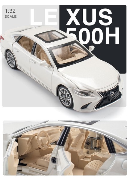 1:32 Lexus LS500H Alaşımlı Araba Modeli 6 Açık Ses ve Işık Geri Dönen Oyuncak Araba (Yurt Dışından) fiyatları