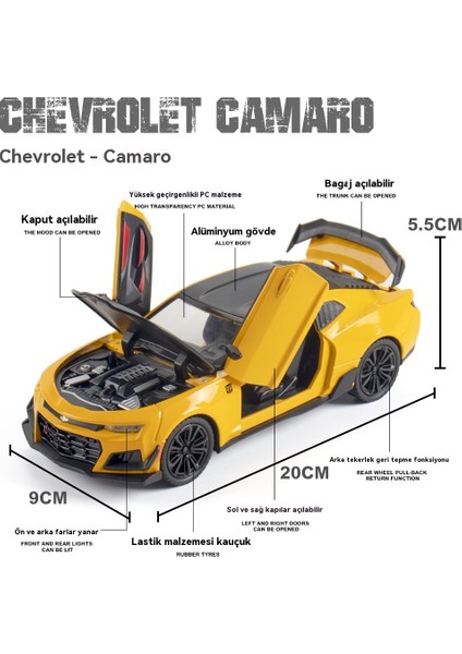 1:24 Chevrolet Camaro Alaşımlı Araba Modeli Bumble Serisi Araba Modeli Süsleri (Yurt Dışından) fiyatları