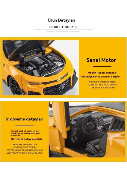 1:24 Chevrolet Camaro Alaşımlı Araba Modeli Bumble Serisi Araba Modeli Süsleri (Yurt Dışından) fırsatları