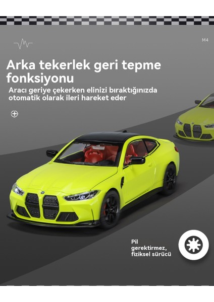 1:24 At M4 Spor Araba Ses ve Işık Geri Dönüş Oyuncak Araba (Yurt Dışından) fiyatları