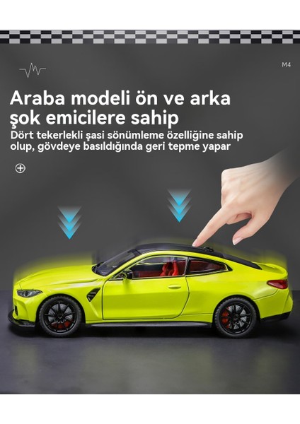 1:24 At M4 Spor Araba Ses ve Işık Geri Dönüş Oyuncak Araba (Yurt Dışından) modelleri