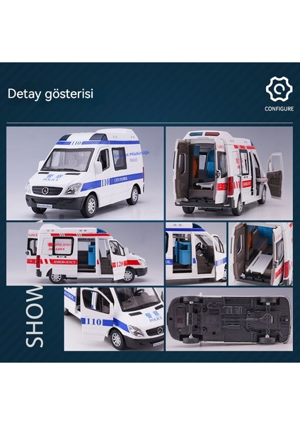 Mercedes Kamu Güvenlik Arabası 1/32 Erkek Ses ve Işık Alaşımlı Araba Modeli Oyuncak (Yurt Dışından) fiyatları
