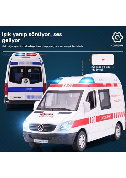 Mercedes Kamu Güvenlik Arabası 1/32 Erkek Ses ve Işık Alaşımlı Araba Modeli Oyuncak (Yurt Dışından) fırsatları