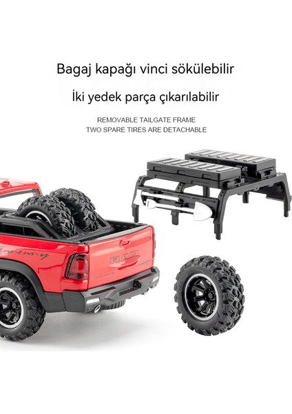 Alaşım Araba Modeli 1:32 Mamut Pikap Arazi Aracı Ses ve Işık Oyuncak Araba Modeli (Yurt Dışından) modelleri
