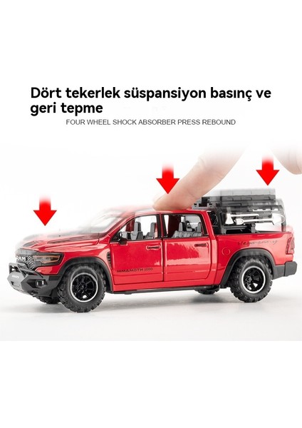 Alaşım Araba Modeli 1:32 Mamut Pikap Arazi Aracı Ses ve Işık Oyuncak Araba Modeli (Yurt Dışından) indirimleri