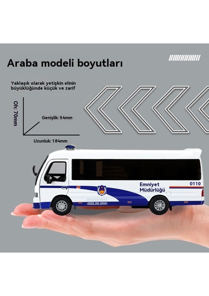 Ekmek Polis Arabası 1/32 Ses ve Işık Alaşımlı Araba Modeli Oyuncak (Yurt Dışından) fırsatları