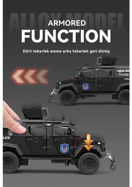 Zırhlı Araba 1/32 Alaşımlı Araba Modeli Oyuncak (Yurt Dışından) modelleri