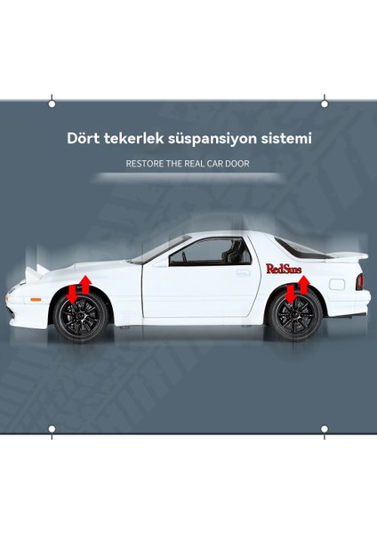 1 Ila 24 Mazda Rx7 Spor Araba Ses Geri Aydınlatma Oyuncak Araba (Yurt Dışından) indirimleri
