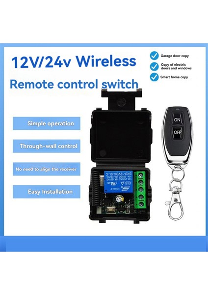 433MHZ Kablosuz Uzaktan Kumanda Anahtarı Rf Röle 12V Uzaktan Kumanda Anahtarı Garaj Kapısı Motor Işık Kontrolü Için (Yurt Dışından)
