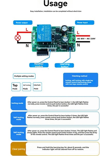 433MHZ Kablosuz Uzaktan Kumanda Anahtarı Rf Röle 12V Uzaktan Kumanda Anahtarı Garaj Kapısı Motor Işık Kontrolü Için (Yurt Dışından)