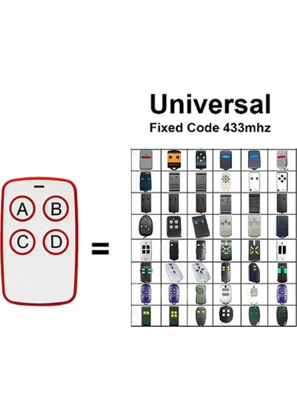 433MHZ Otomatik Kopyalama Uzaktan Kumanda Elektrikli Garaj Kapısı Açacağı Uzaktan Kumanda Çoğaltıcı Klon Klonlama Kodu 4 Tuş (Yurt Dışından)