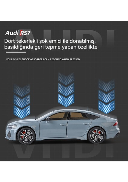 1 Ila 24 Audi Rs7 Spor Araba Ses ve Işık Geri Dönüş Oyuncak Araba (Yurt Dışından) fiyatları