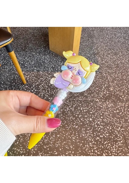 Crybaby × Uçan Küçük Polis Jel Kalem Ins Siyah Sevimli Yama Hızlı Kalem Yüksek Güzel Su Kalemi Öğrenci Ofis Kırtasiye Hediye Renk: 4 (Yurt Dışından)
