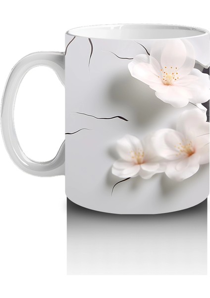 Kiraz Çiçekleriyle Süslenmiş Yavru Samur – Baskılı Kahve Kupası fiyatları