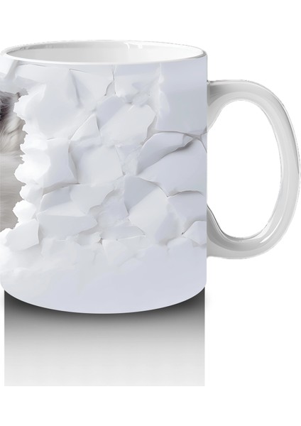 Beyaz Yapraklar Önünde Yavru Tilki– Baskılı Kahve Kupası fırsatları