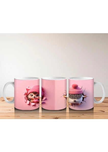 Tatlı Kışlık Şapkalı Kirpi – Baskılı Kahve Kupası indirimleri