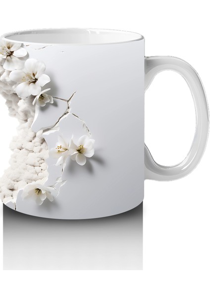 Kırık Duvar Arasından Bakan Tatlı Lemur Tasarımı - Baskılı Kahve Kupası fırsatları