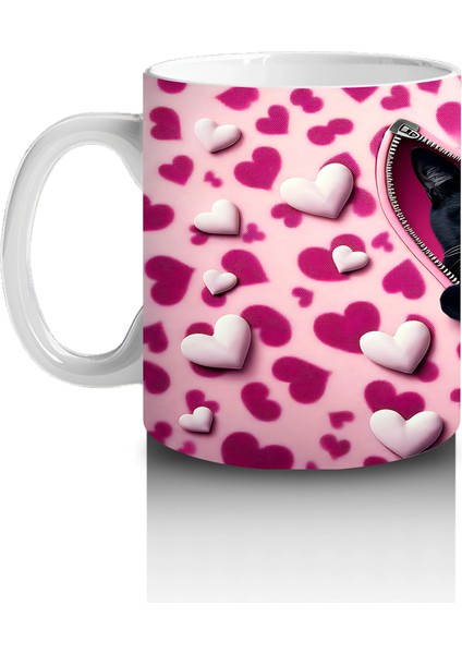 Leopar Desenli Kalpli Kedi – Baskılı Kahve Kupası fiyatları