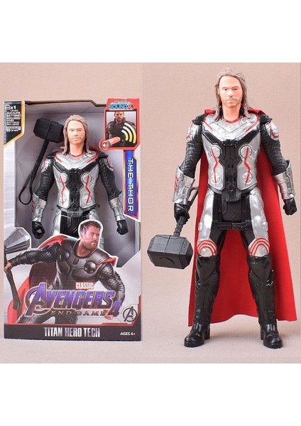 Çocuk Erkek Avengers Demir Örümcek Adam Venom Kara Panter Thanos Figürü Aydınlatma Figürü (Yurt Dışından)