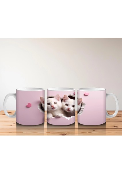 Yan Yana Sevimli Yavru Kediler – Baskılı Kahve Kupası indirimleri