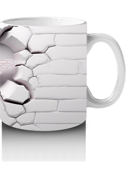 Beyaz Tuğla Üzerinde Pembe Yusufçuk – Baskılı Kahve Kupası fırsatları