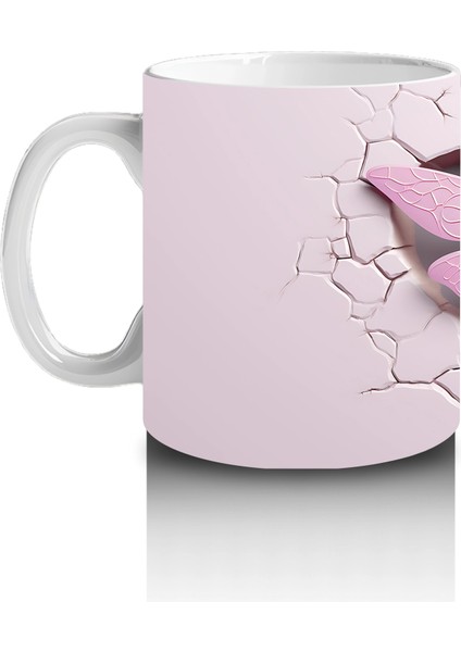 Mor Işıltılarla Süslenmiş Yusufçuk – Baskılı Kahve Kupası fiyatları