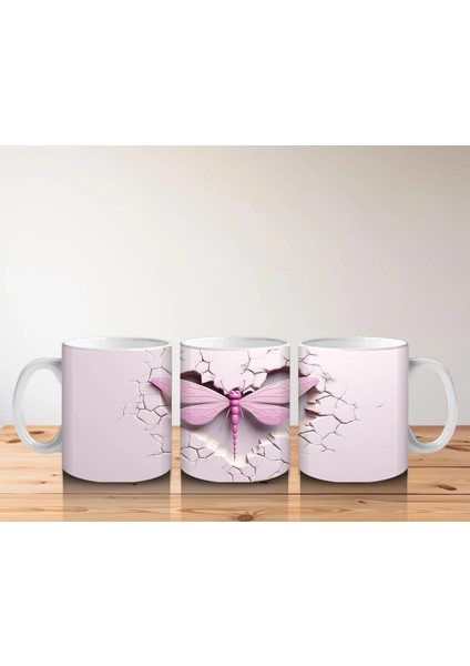 Mor Işıltılarla Süslenmiş Yusufçuk – Baskılı Kahve Kupası indirimleri