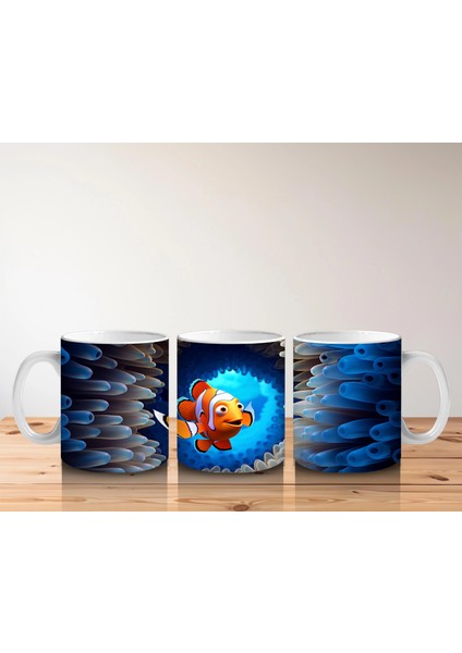 Dalgalar Arasında Yüzen Neşeli Balık – Baskılı Kahve Kupası indirimleri