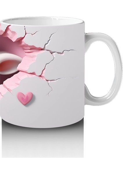 Pembe Çatlakta Bakan Sevimli Kuzu Yavrusu – Baskılı Kahve Kupası fırsatları