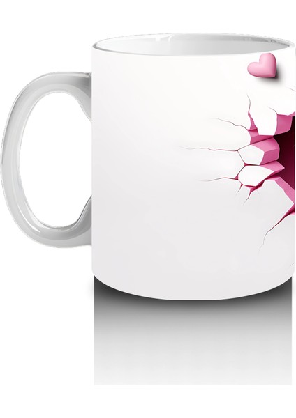 Duvarı Delen Beyaz Kedi Yavrusu – Baskılı Kahve Kupası fiyatları