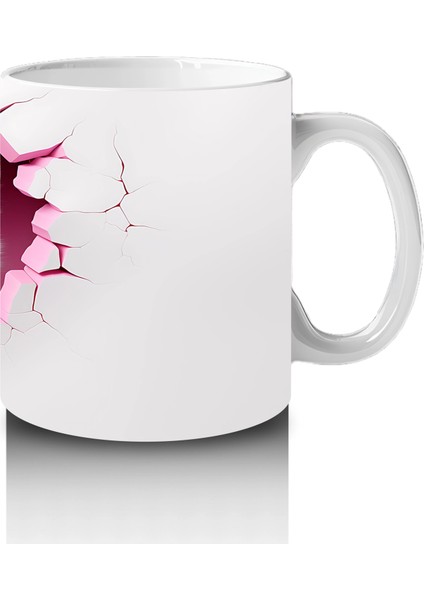 Duvarı Delen Beyaz Kedi Yavrusu – Baskılı Kahve Kupası fırsatları