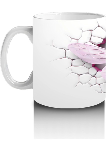 Çatlak Arka Planda Pastel Yusufçuk – Baskılı Kahve Kupası fiyatları