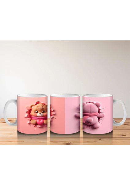 Yan Yana Pembe Ayıcıklar – Baskılı Kahve Kupası indirimleri