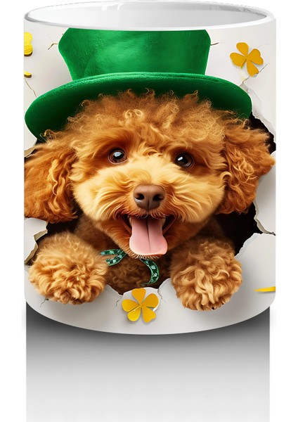 Şapkalı Sevimli Toy Poddle – Baskılı Kahve Kupası modelleri