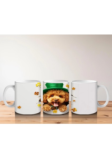 Şapkalı Sevimli Toy Poddle – Baskılı Kahve Kupası indirimleri