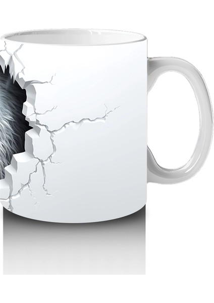 Çatlak Duvar Arasında Kükreyen Goril – Baskılı Kahve Kupası fırsatları