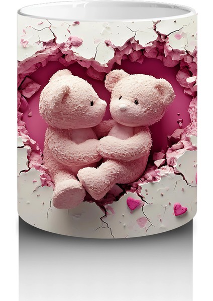 Kalp Şeklinde Peluş Oyuncak Çifti – Baskılı Kahve Kupası modelleri