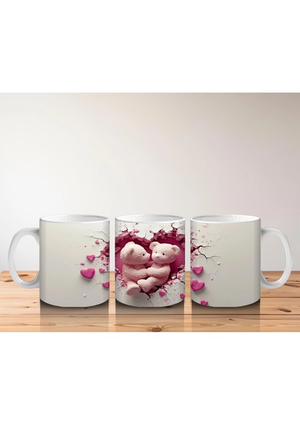 Kalp Şeklinde Peluş Oyuncak Çifti – Baskılı Kahve Kupası indirimleri