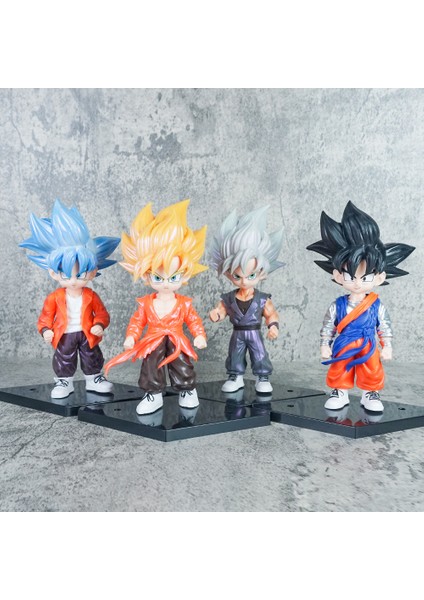 Teenage Seven Dragon Ball El Aleti Q Versiyonu 4 Şık Goku Çocukluk Anime El Aleti Modeli Süsler (Yurt Dışından)