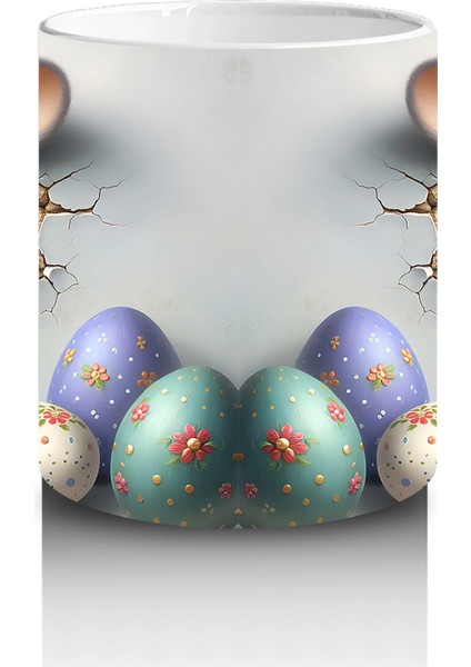 Yumurta Kabuklarından Bakan Sevimli Tavşanlar – Baskılı Kahve Kupası modelleri